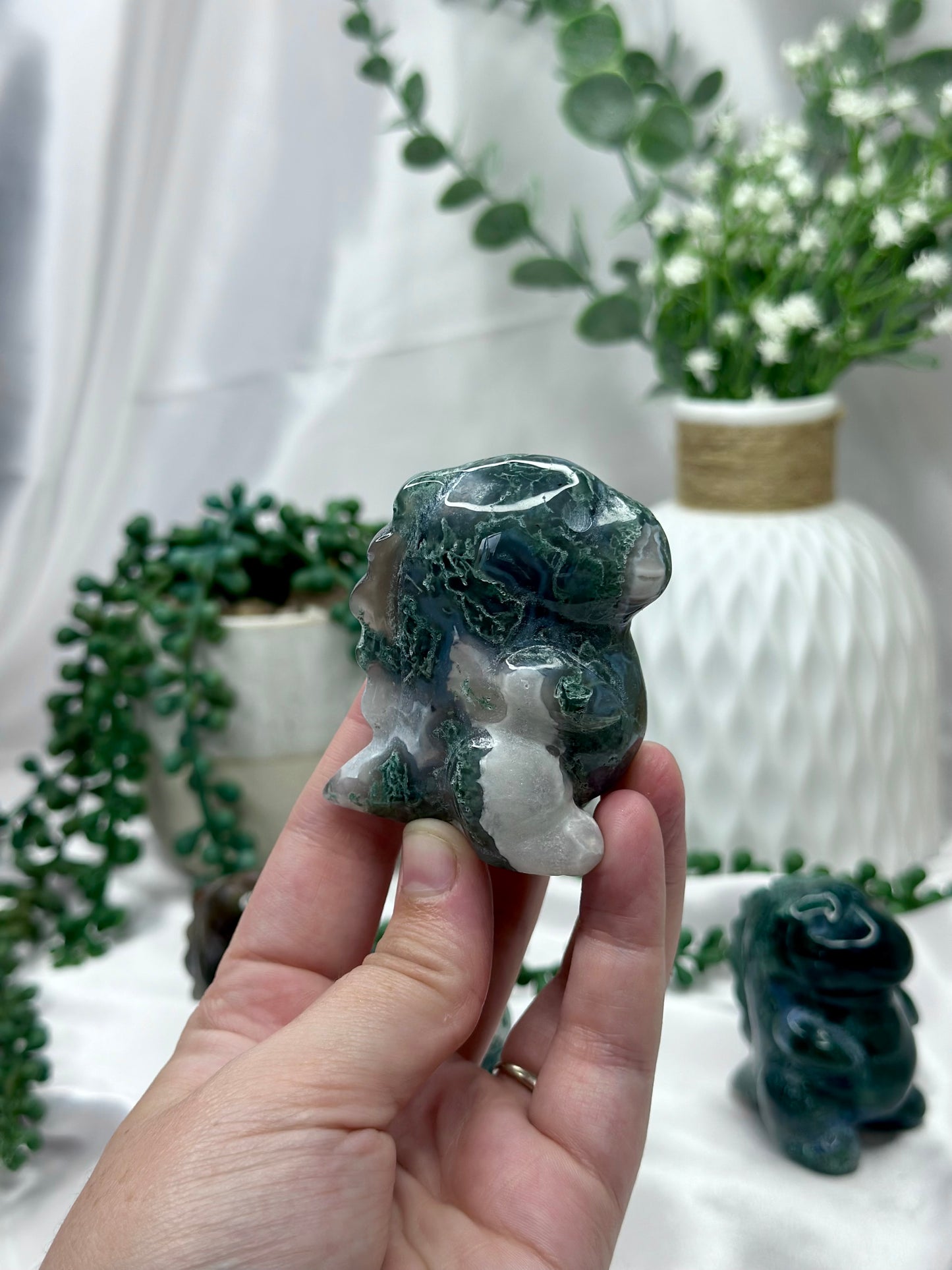 Moss Agate Dinosaurs