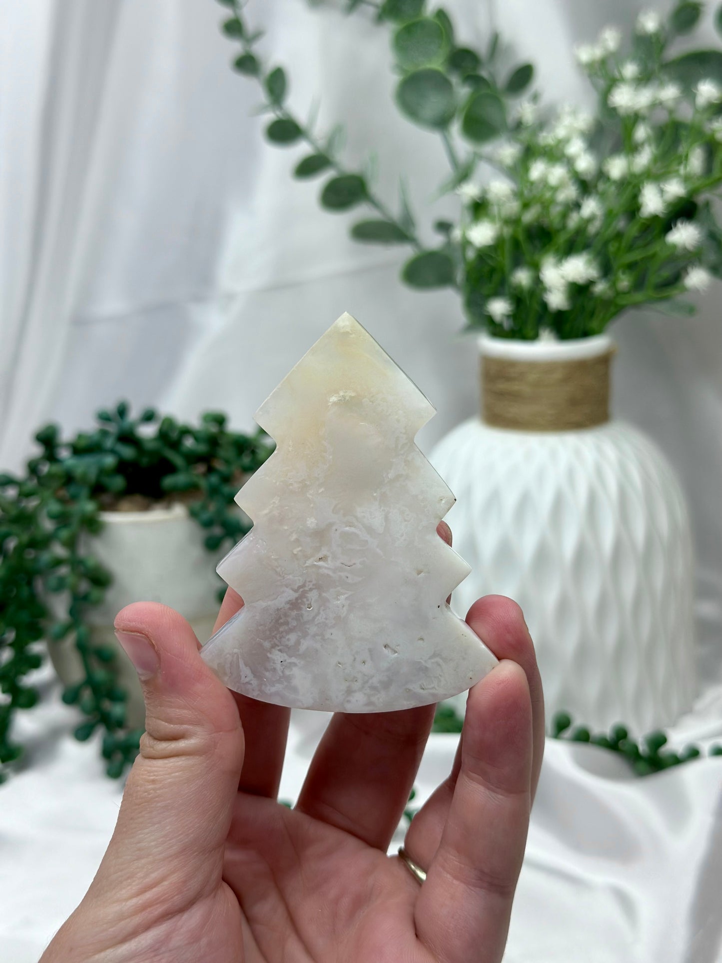 Plum Agate Christmas Trees