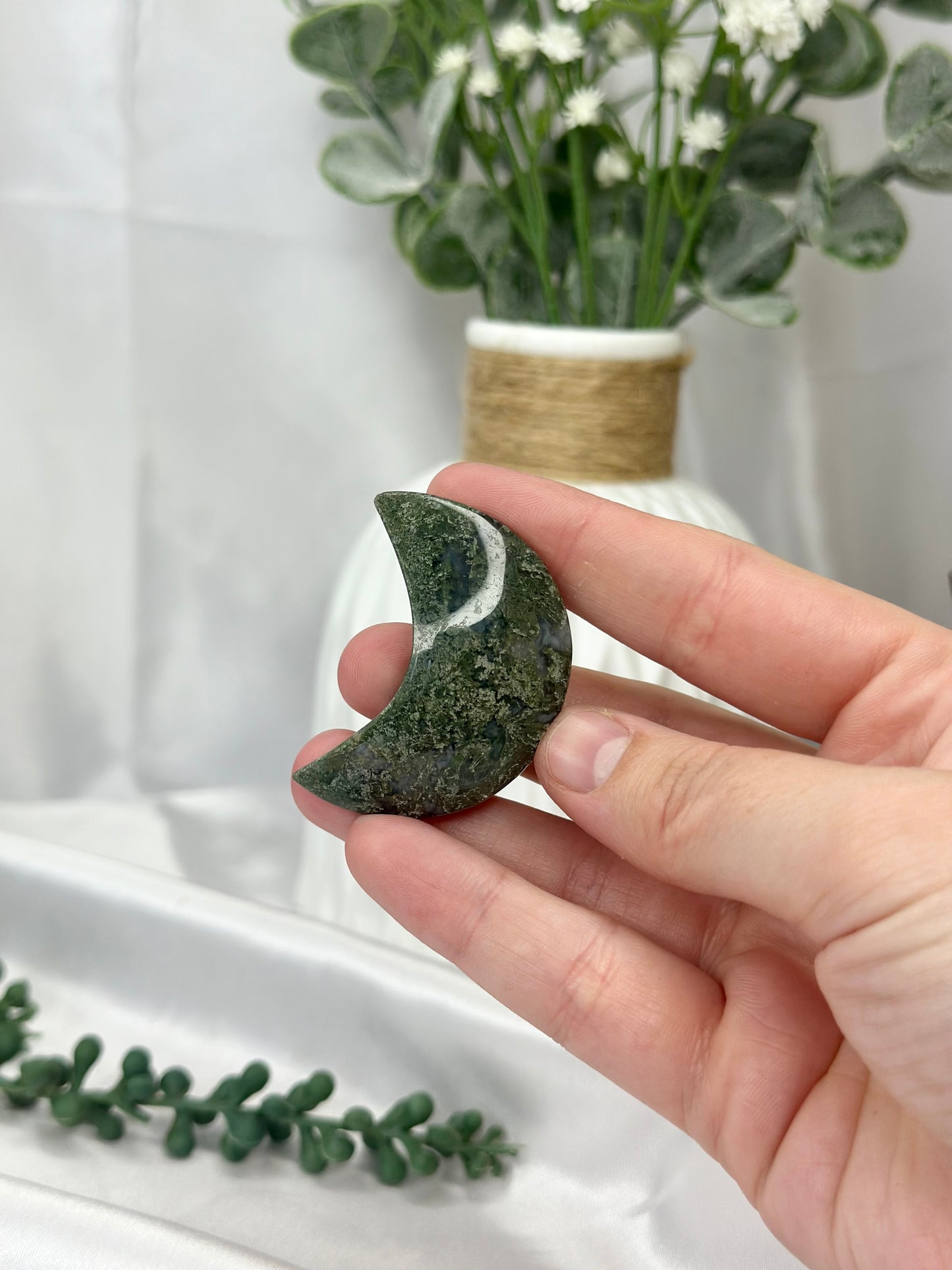 Moss Agate Moon (A)