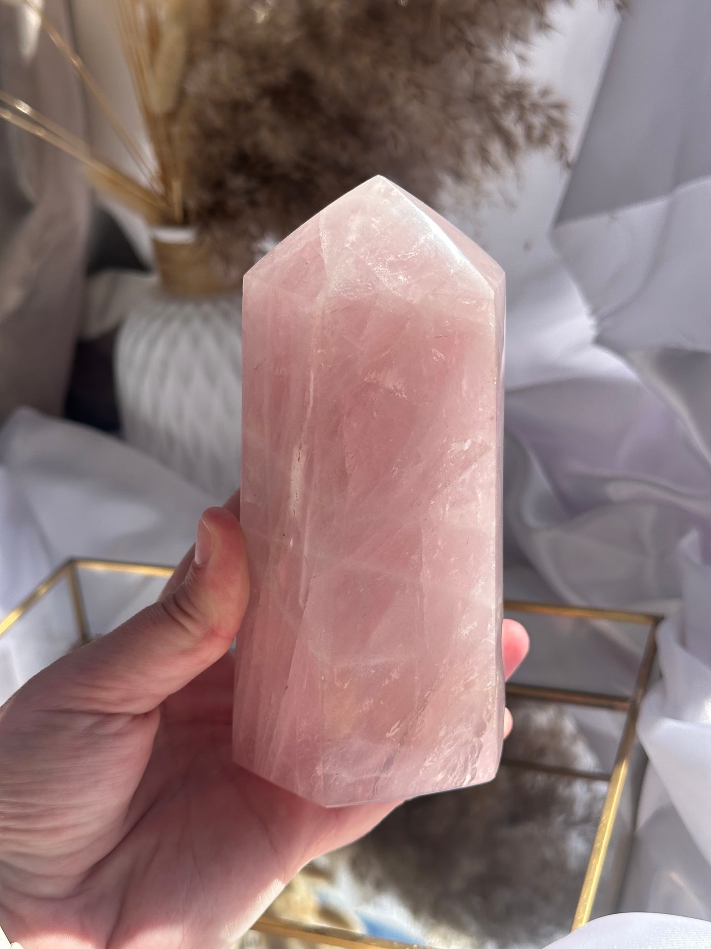 Rose Quartz Chunky Tower