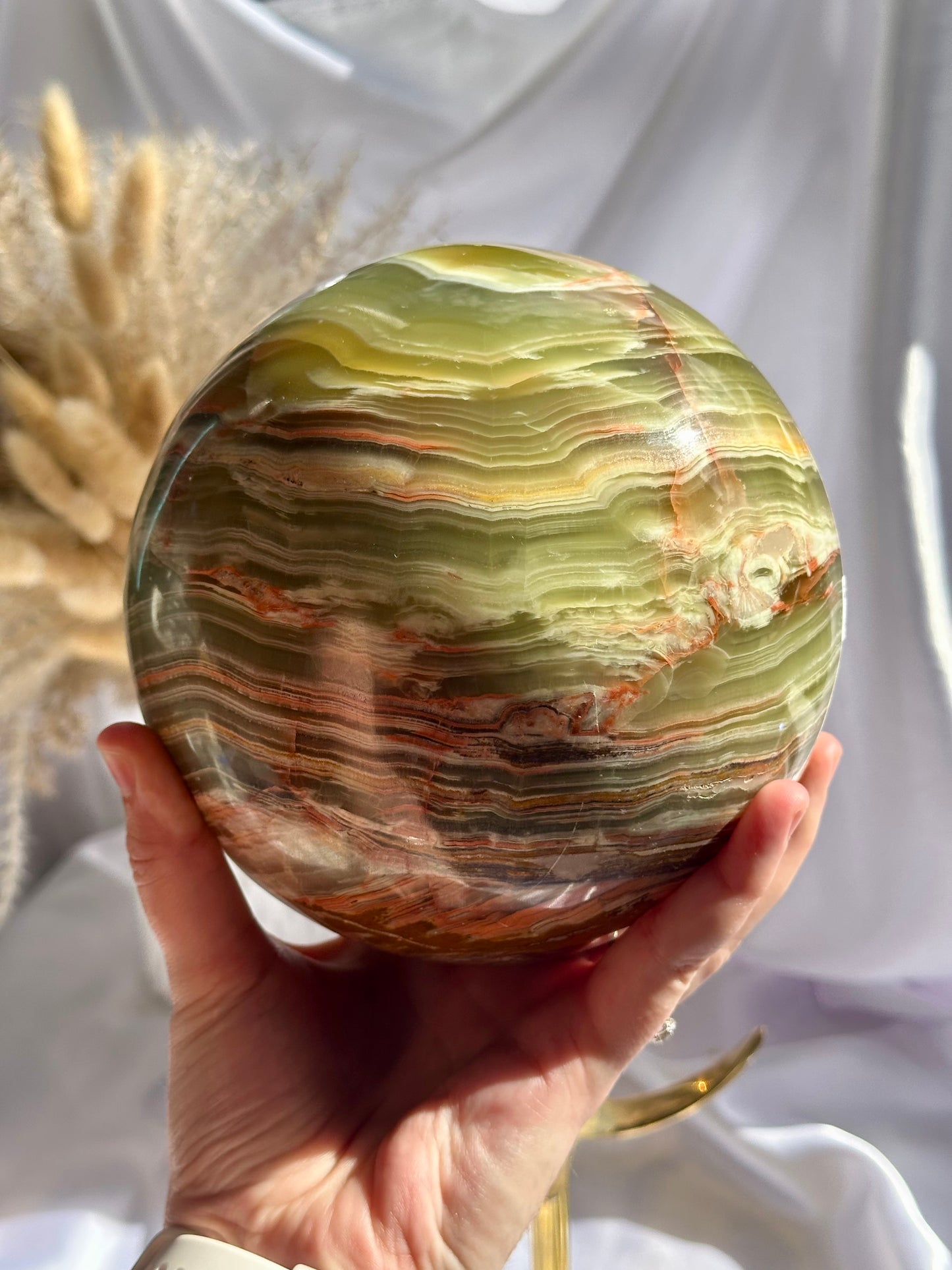 Green Onyx Sphere XL (B)