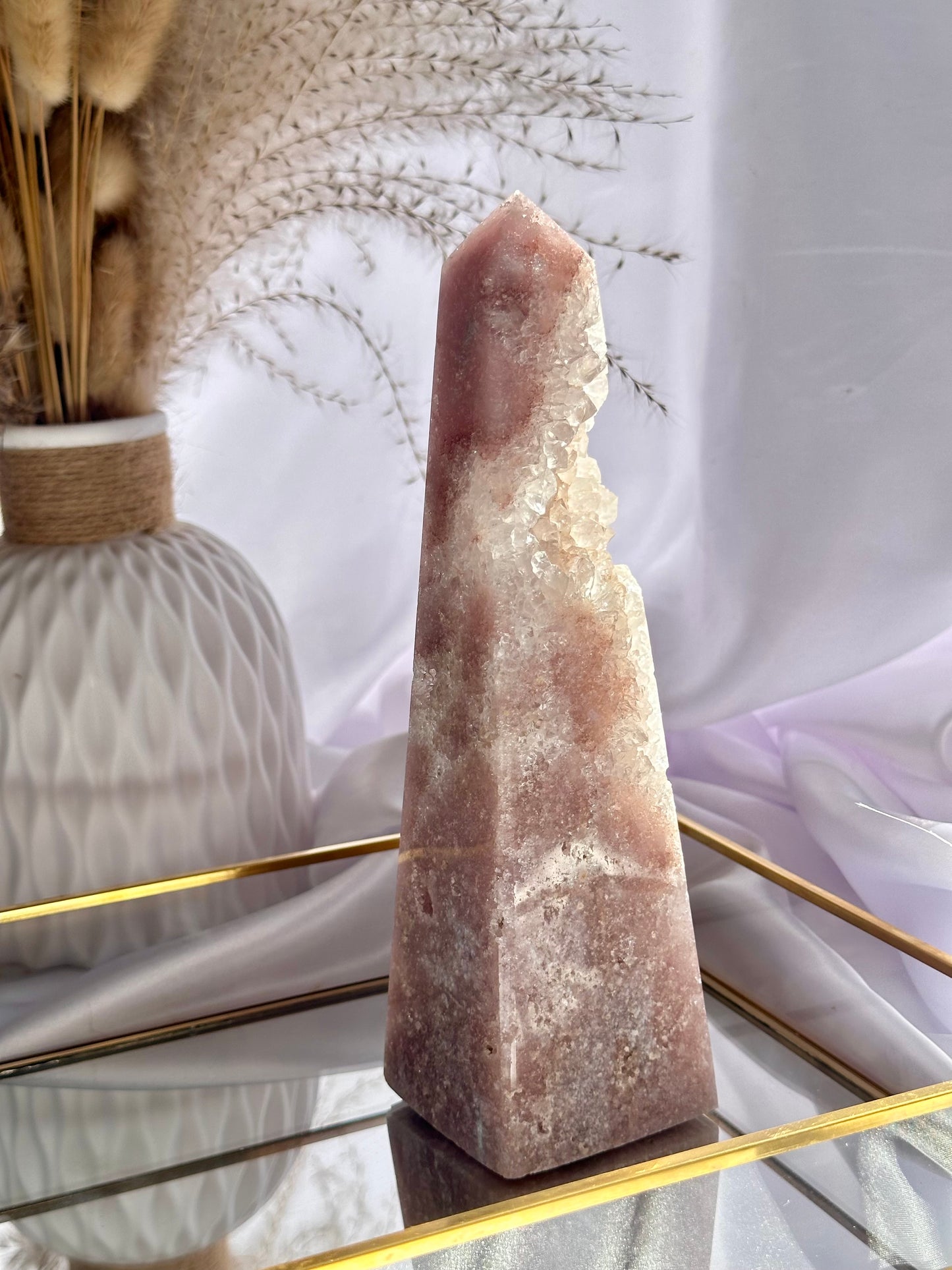 Large Pink Amethyst Tower
