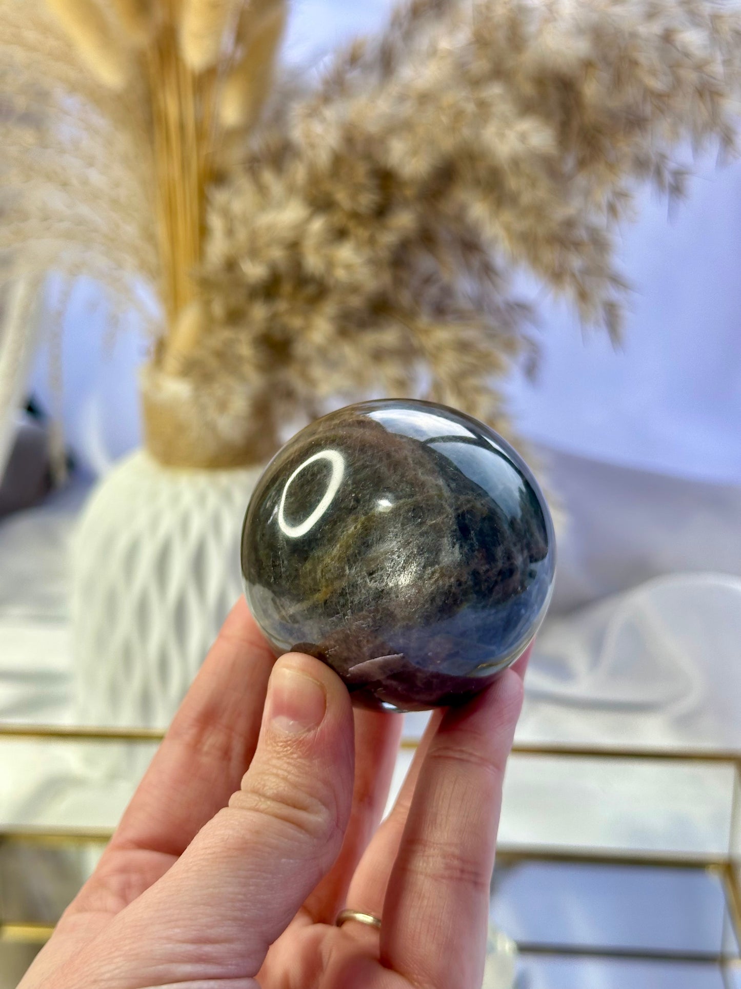 Black Moonstone Sphere