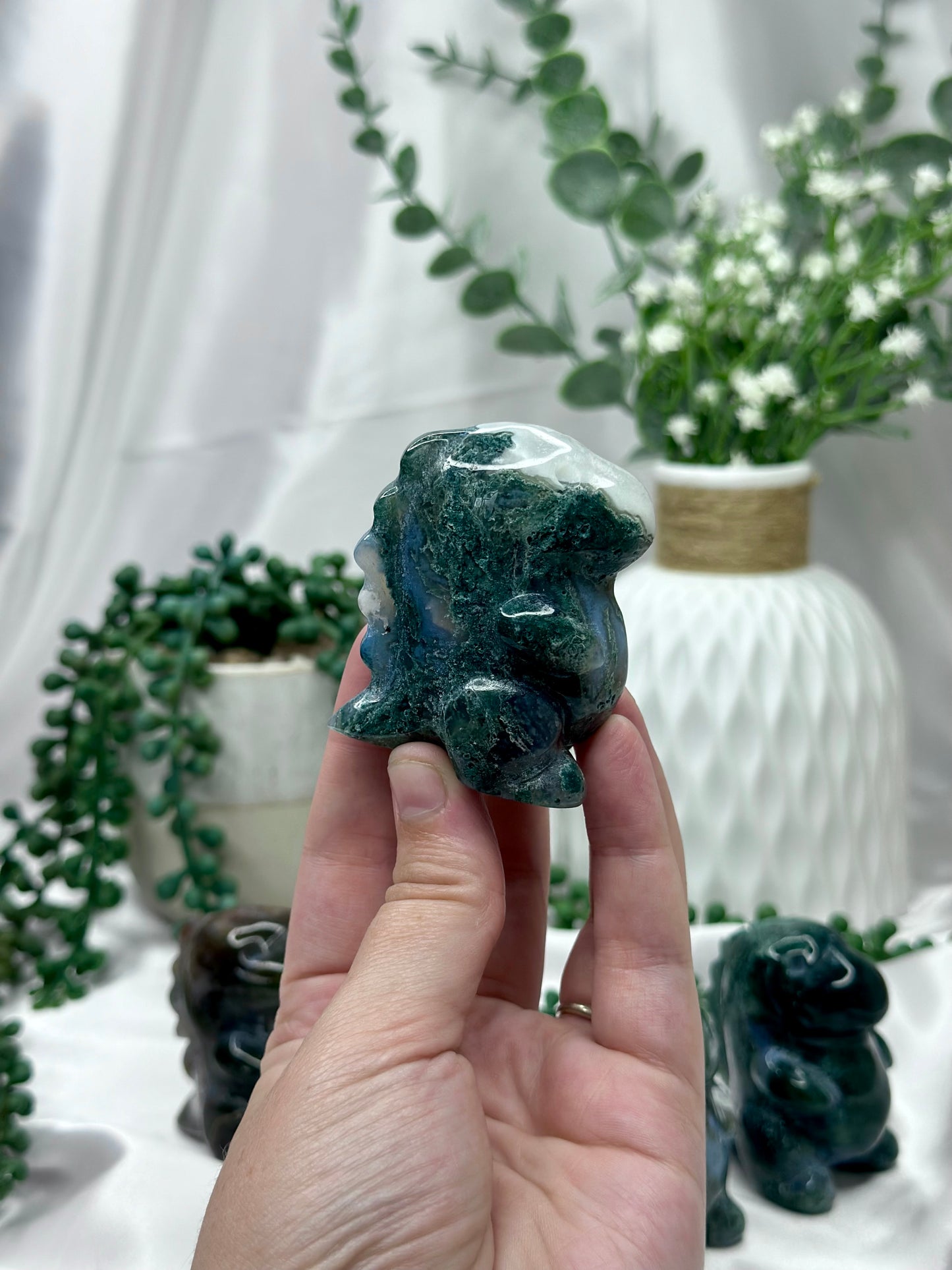 Moss Agate Dinosaurs