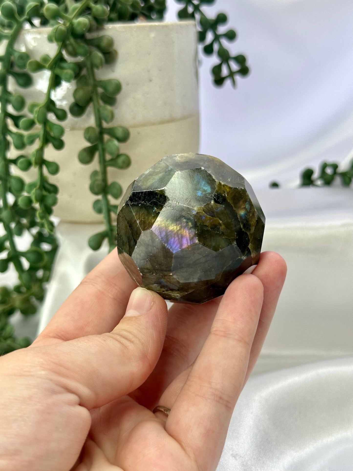 Faced Labradorite Sphere