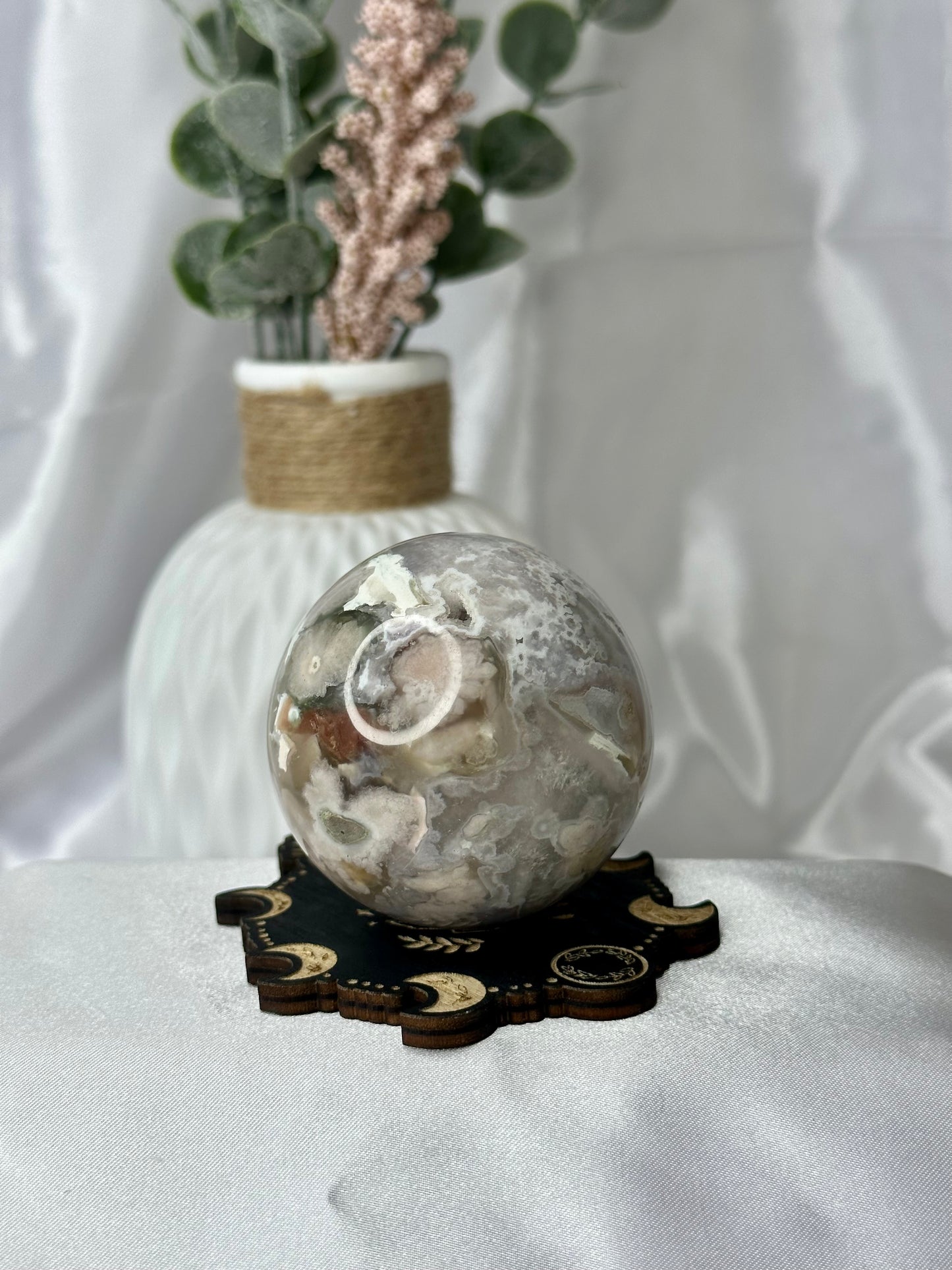 Flower Agate Sphere