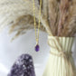 Amethyst - Gold Mini Point Necklace #2