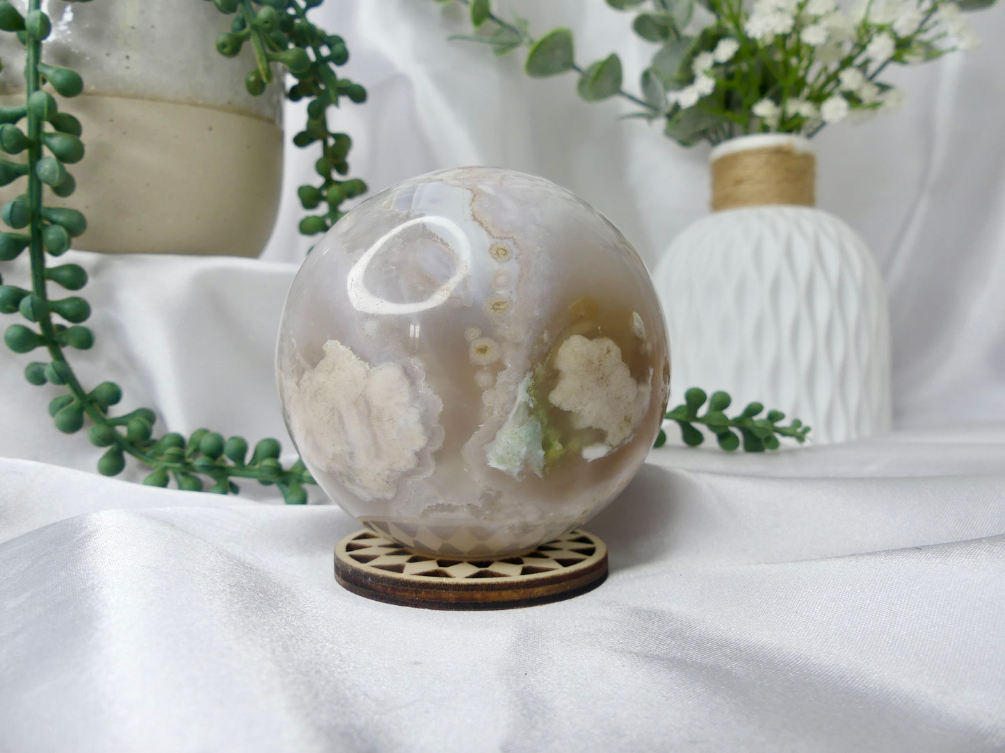 Flower Agate Sphere