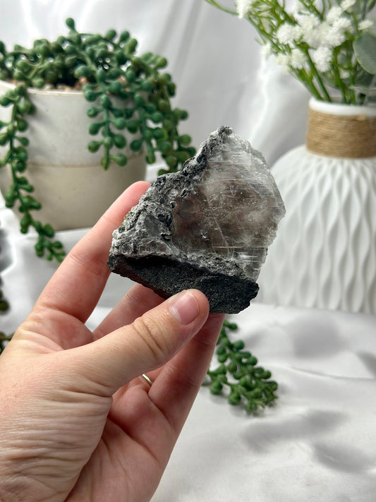 Pure Selenite With Pyrite (HQ) (C)