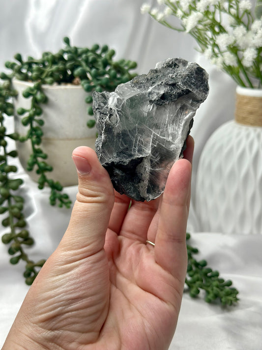 Pure Selenite With Pyrite (HQ) (A)