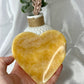 Mango Calcite Heart Bowl