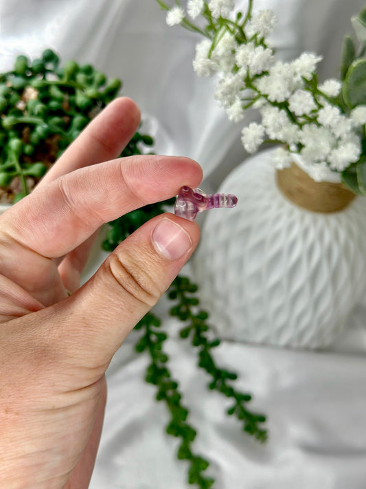 Mini Purple Fluorite Dragonfly