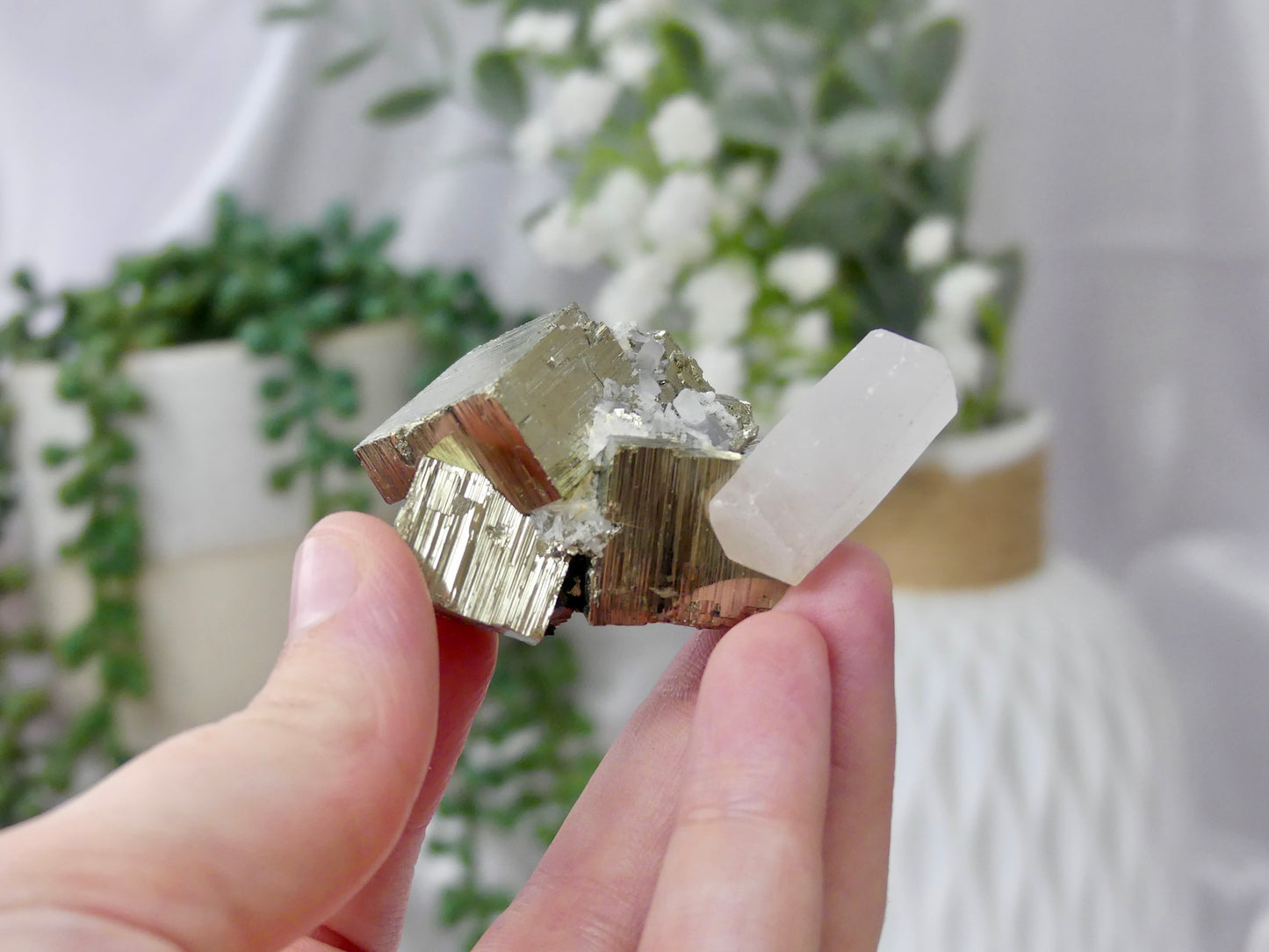 Cube Pyrite With Quartz (A)