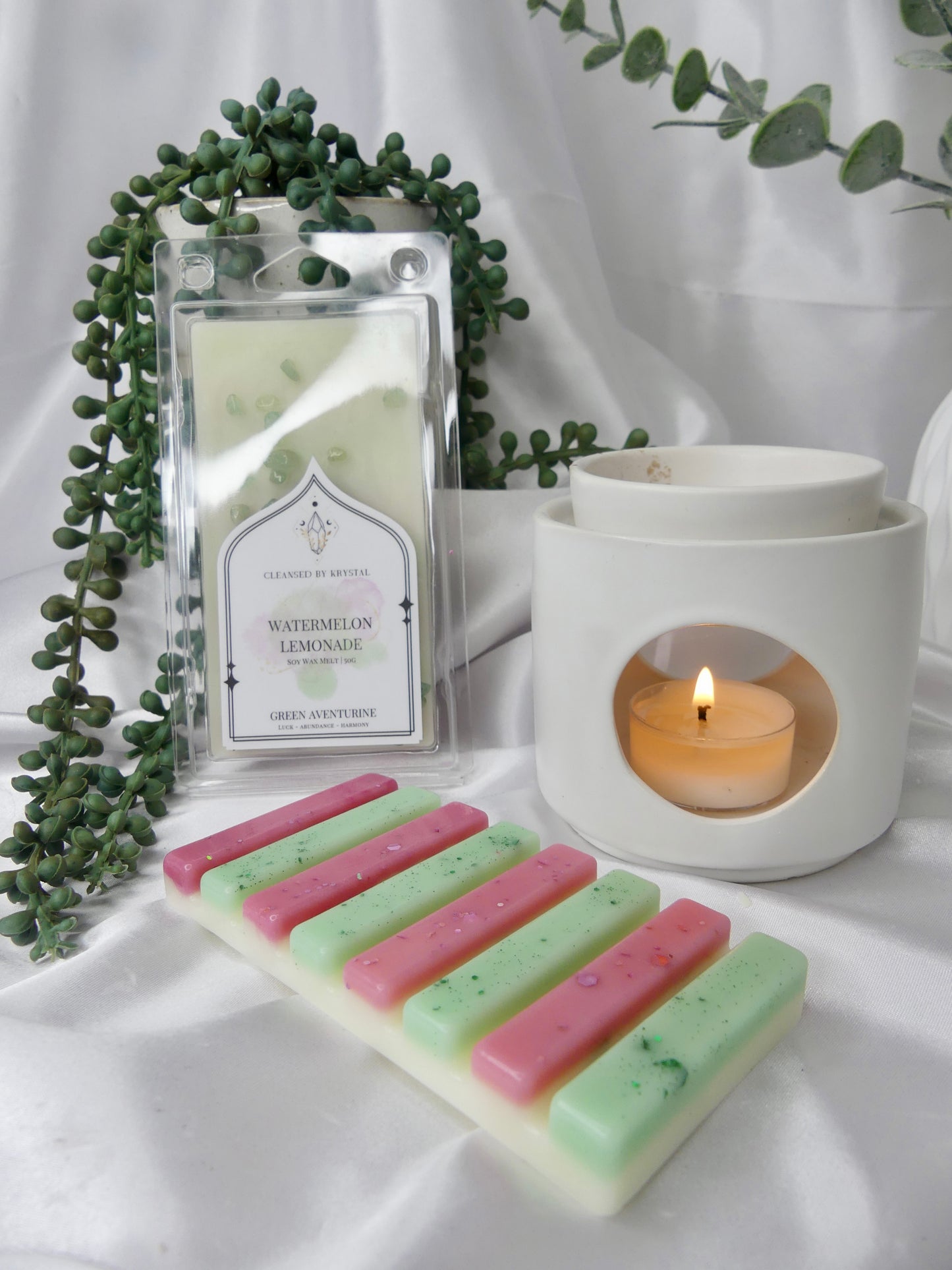 Watermelon Lemonade Wax Melt (Green Aventurine)