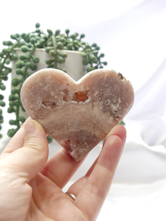 Druzy Pink Amethyst Heart