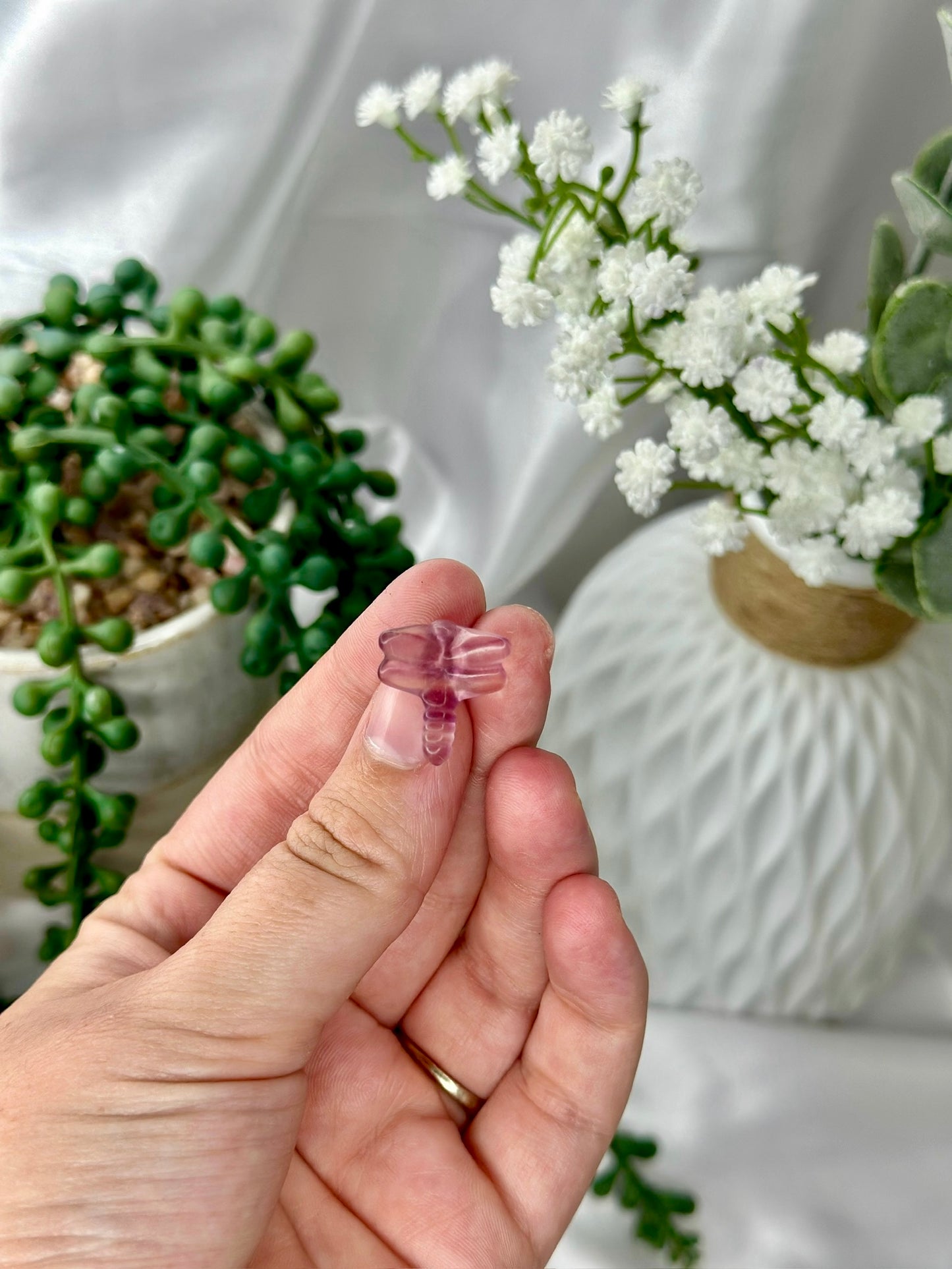 Mini Purple Fluorite Dragonfly