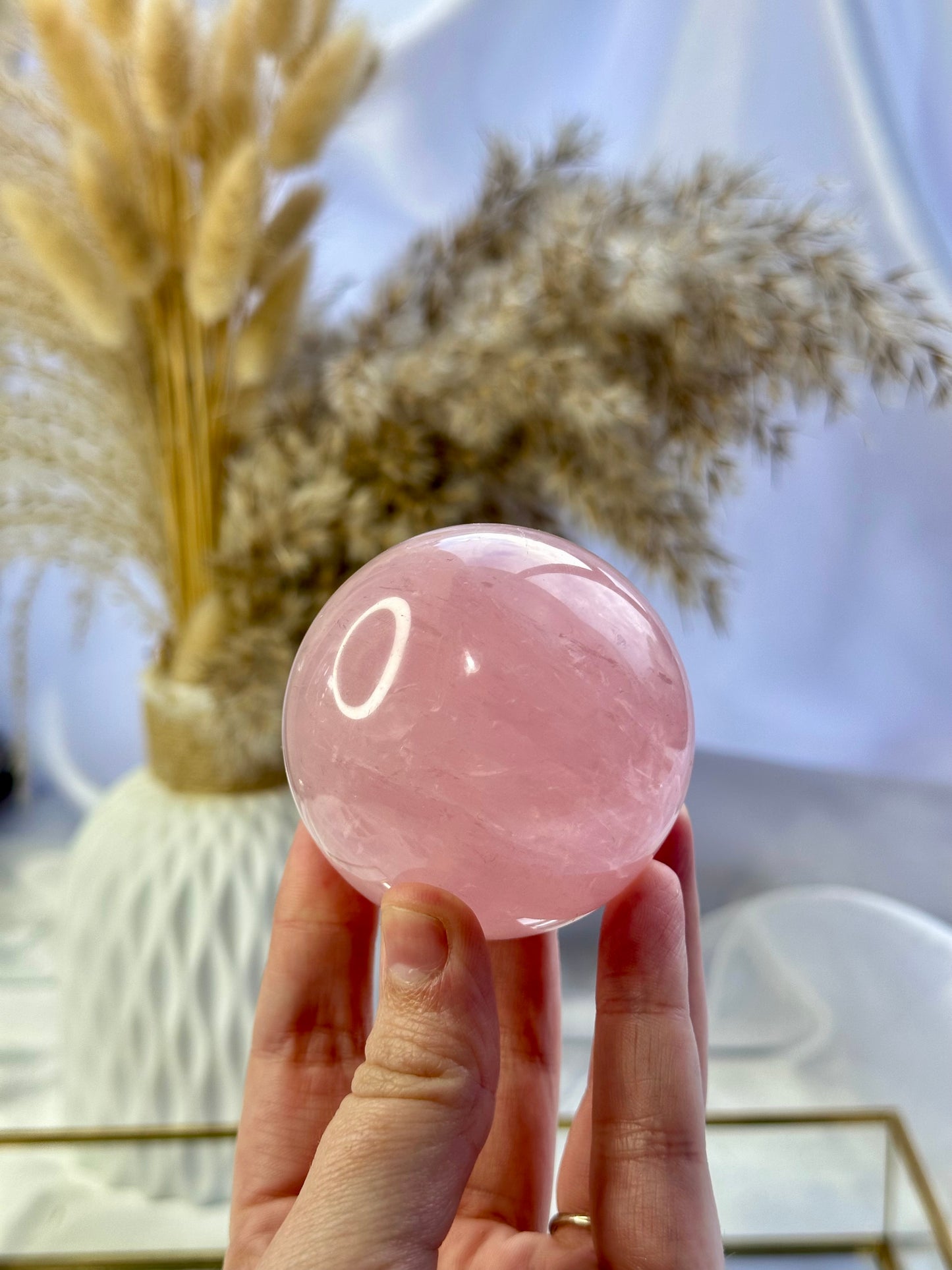 Star Rose Quartz Sphere