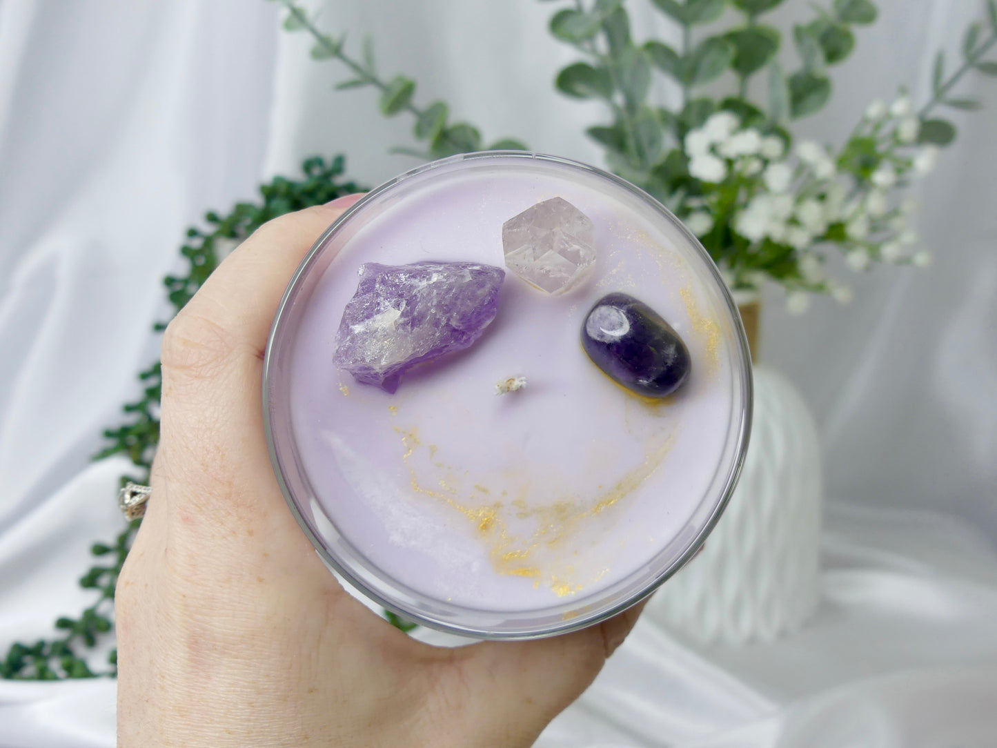 Amethyst Crystal Candle (Black Raspberry & Vanilla)