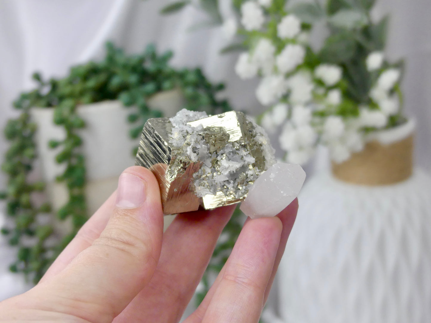 Cube Pyrite With Quartz (A)