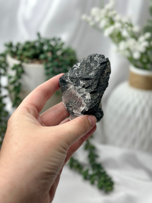 Pure Selenite With Pyrite (HQ) (A)