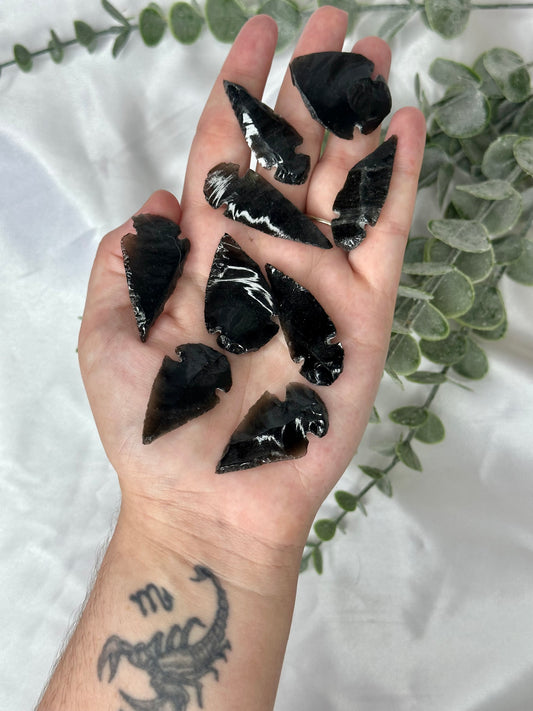 Black Obsidian Arrowheads