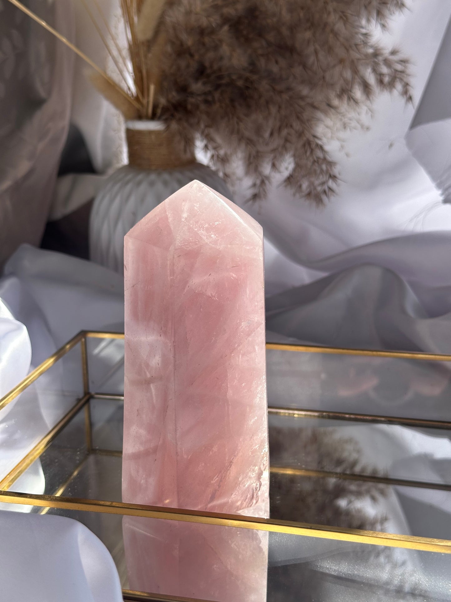 Rose Quartz Chunky Tower
