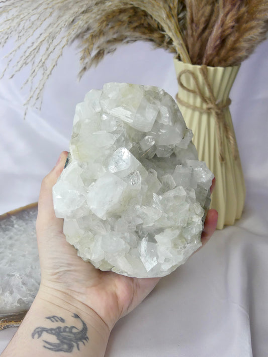 Glass Apophyllite Cluster