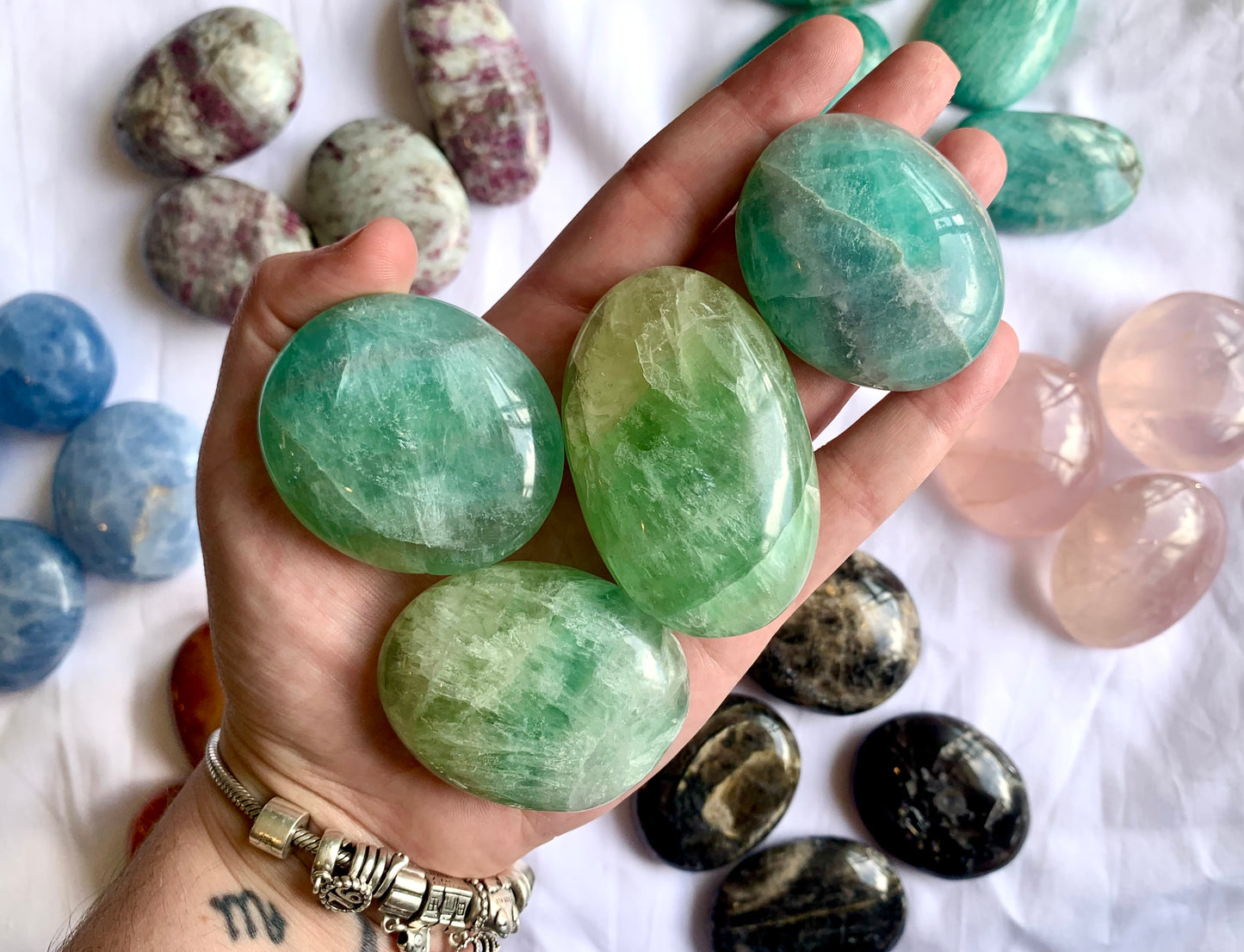 Fluorite Palm Stones