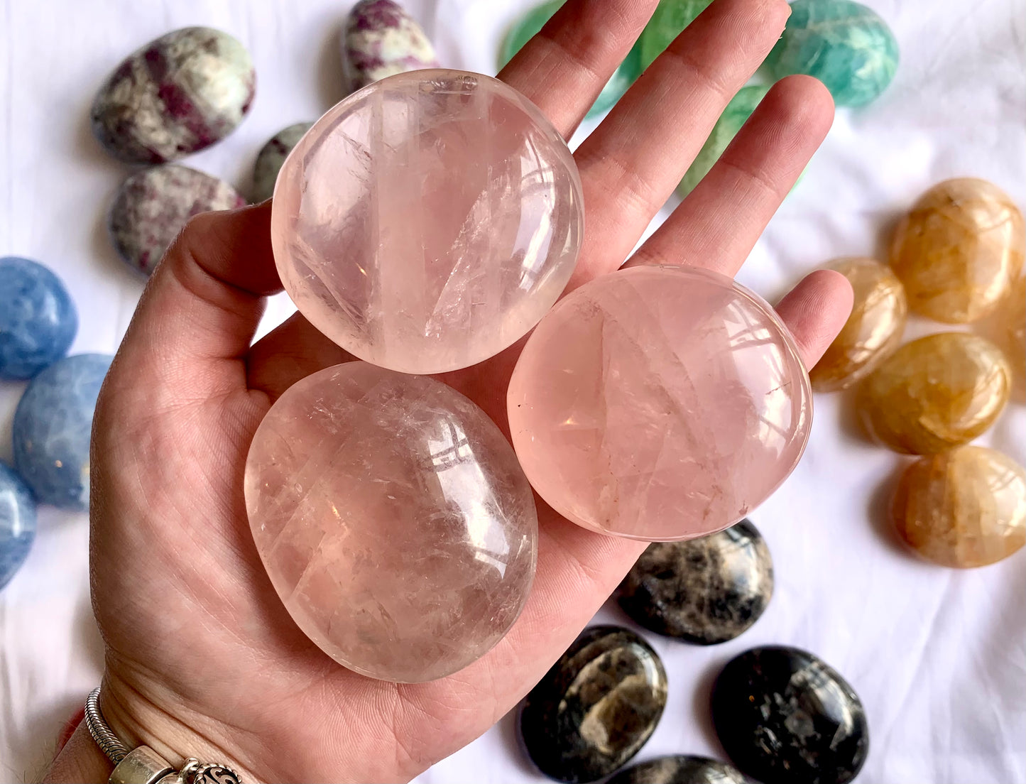 Rose Quartz Palm Stones