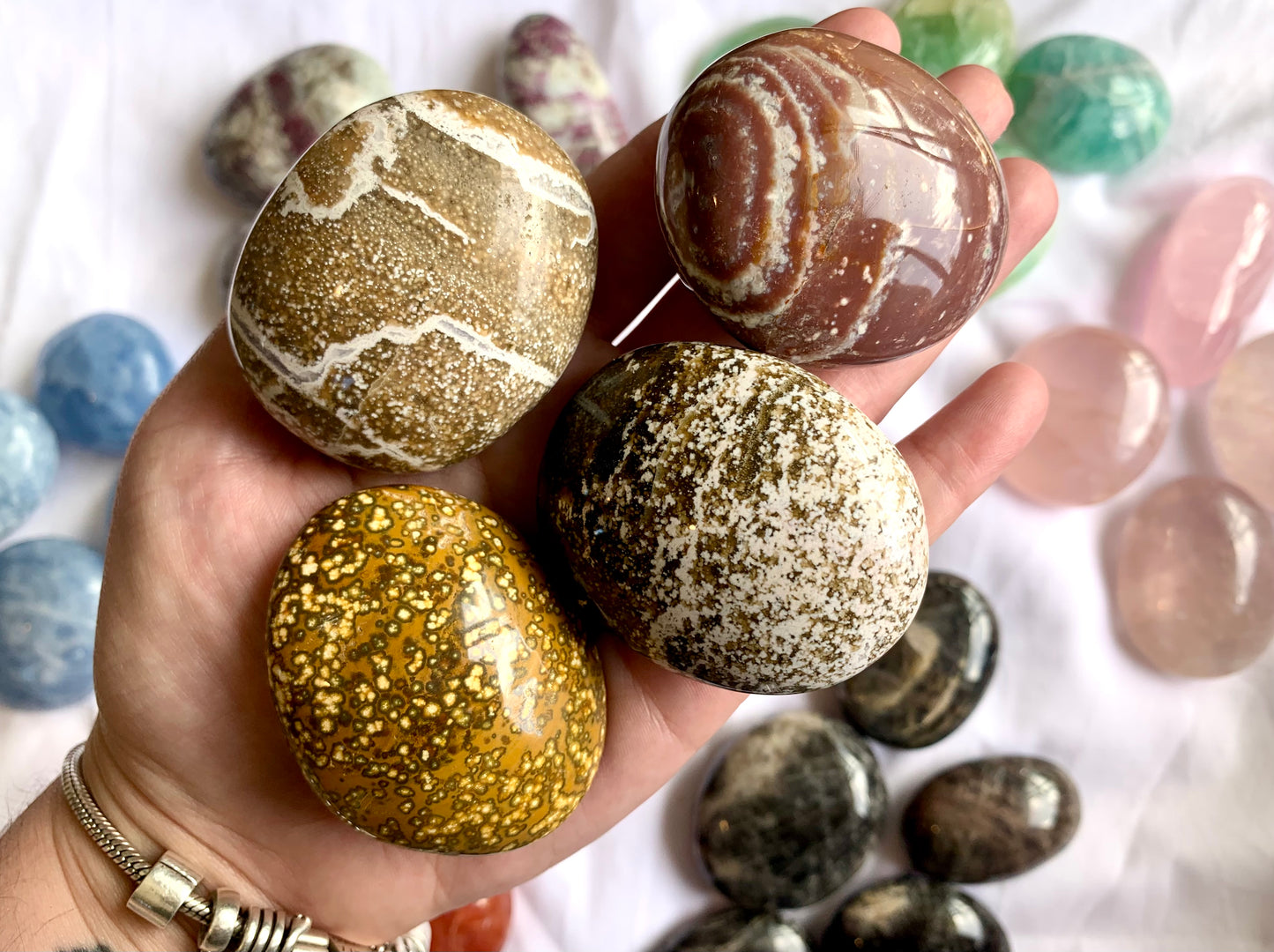 Ocean Jasper Palm Stones