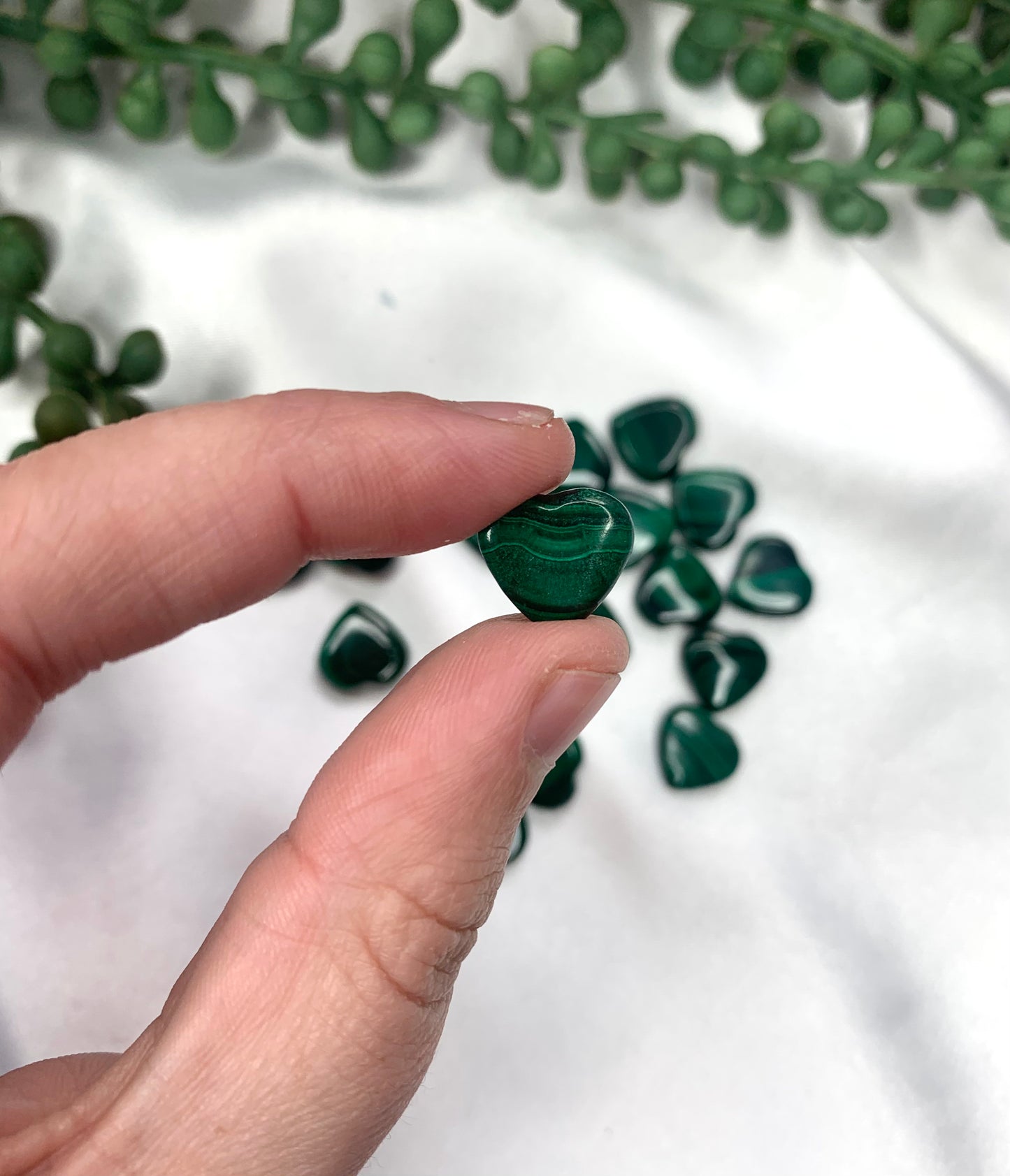 Malachite Mini Hearts