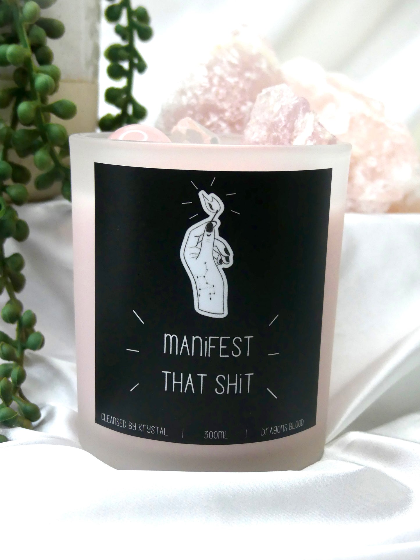 Manifest That Shit Crystal Candle